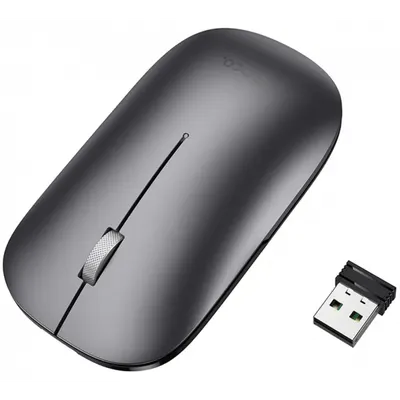 Mouse Wireless HOCO GM43, 1600DPI, BT / Wi-Fi, Gri