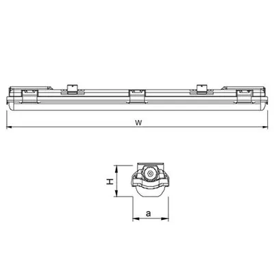 Corp de iluminat WATER PROOF FIXTURE 1x1.2MT
