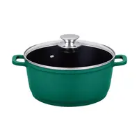 Cratita Tip Tuci din Aluminiu cu Capac, 32 cm, 9 l, Grunberg, Diverse Culori