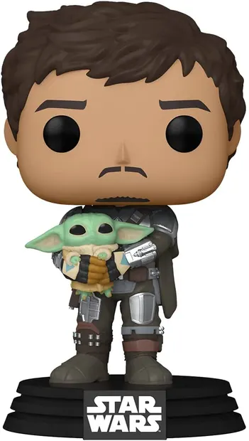 Figurina Funko POP! Television: The Mandalorian - The Mandalorian with Grogu #461