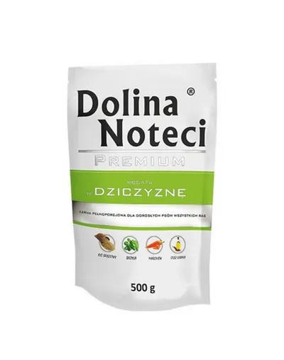 DOLINA NOTECI Premium Mancare umeda caini, cu vanat 500g