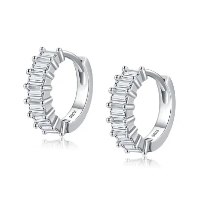 Cercei rotunzi argint 925, JW1822, model elegant, placati cu rodiu