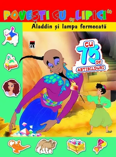 Povești cu lipici. Aladdin şi lampa fermecată - Paperback brosat - Van Gool