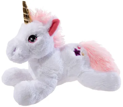 Jucărie de pluș Heunec - Unicorn alb, 30 cm