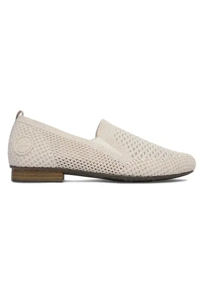 Pantofi dama - model 51969-90 - rotund - bej - textil