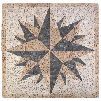 vidaXL Plăci mozaic cu model de vânt Multicolour 120 x 120 cm Marmură