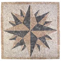 vidaXL Plăci mozaic cu model de vânt Multicolour 120 x 120 cm Marmură