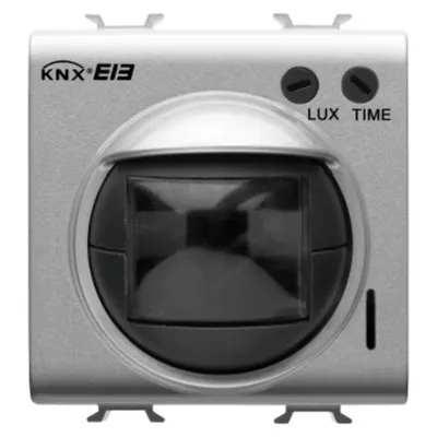 Sensitive Ir Movement Detector With Twilight Sensor - Knx - 2 Module - Titanium - Cproiector Horus