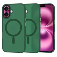 Husa MagSafe pentru Apple iPhone 16 Plus, Techsuit, HaloFrost, Verde