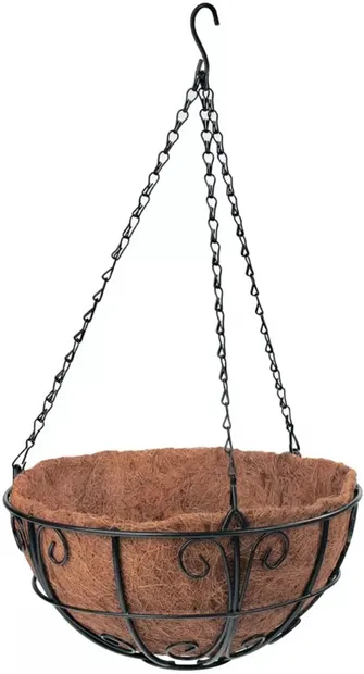 Ghiveci cu decorațiuni Palisad - 690108, 30 cm, cu coș de coccoș