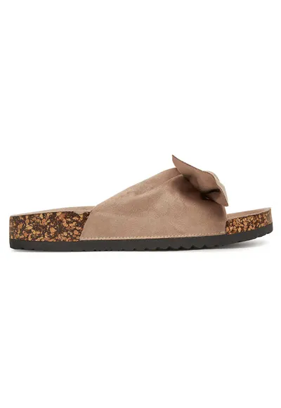 Papuci dama - textil - bej - confortabili