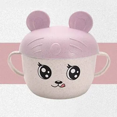 Bol de fibre de grâu organic Panda Baby - Roz