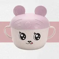 Bol de fibre de grâu organic Panda Baby - Roz