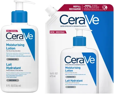 CeraVe Set - Loțiune hidratantă pentru față și corp + Filler, 236 + 473 ml