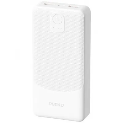 Baterie Externa Dudao K10Pro, 20000mAh, 12W, 2 x USB-A, Alba