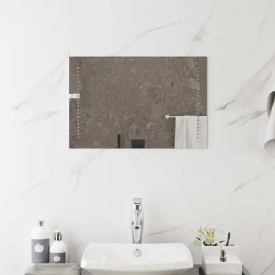 vidaXL Oglindă de baie cu LED Transparent 60 x 40 cm sticlă securizată