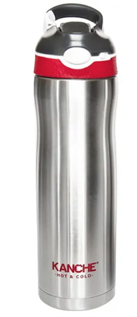 Termos Kanche - Fa, sport cu mine, rosu, 600 ml.