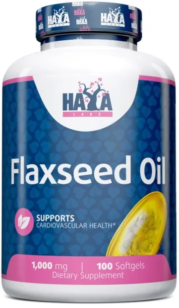 Flaxseed Oil, 1000 mg, 100 capsule, Haya Labs