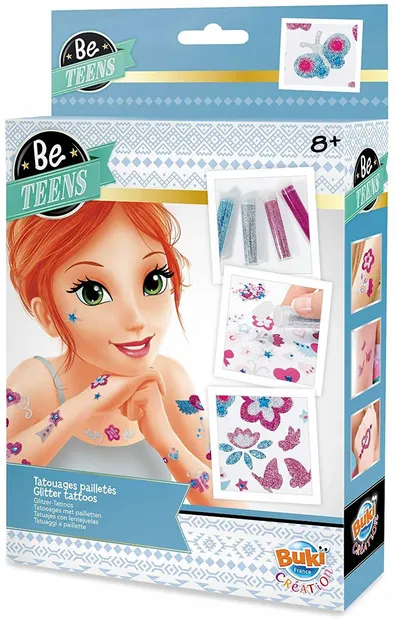 Set creativ Buki Be Teens - Fa-ti singur tatuaje stralucitoare