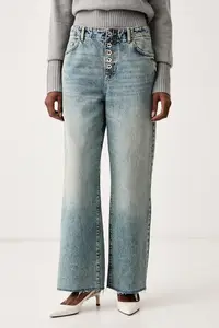 Patrizia Pepe blugi wide leg pentru femei