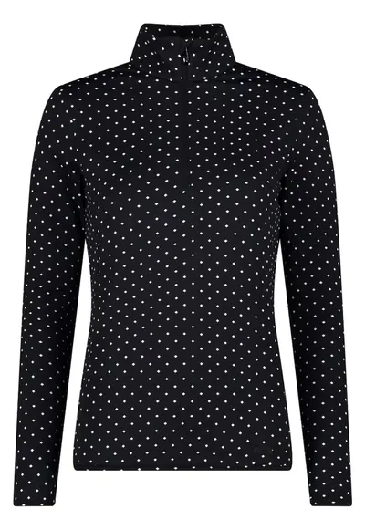 Fleece schi dama half-zip 34L4306 - Negru