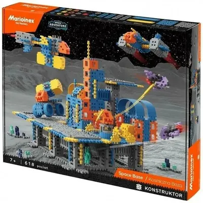 Mini constructor de vafe Marioinex - Baza spațială lunară, 618 de piese