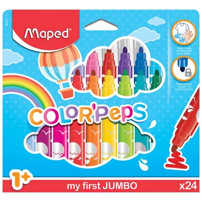 Carioci, 24 culori/set, Color'Peps My First Jumbo, Maped