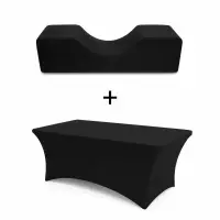 Pachet Perna Ergonomica Extensii Gene + Husa Elastica Pat Cosmetica – Negru