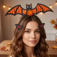 Set accesorii, Halloween, coroniță cu 2 agrafe, model liliac, Goodmark