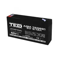 Acumulator 6V 9.1Ah F2, AGM VRLA, TED Electric TED002990