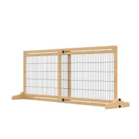 PawHut Poarta Extra Lata Independenta de 183x36x70cm pentru Animale de Companie, cu Lungime Reglabila, Bariere pentru Casa, Usa, Hol, Natur
