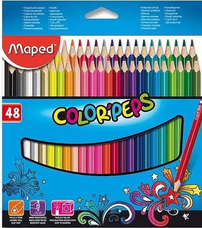 Set creioane colorate Maped Color Peps, 48 culori
