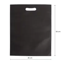 Sacoșe non-woven Blaster 40x50cm (set 50 buc) - Negru
