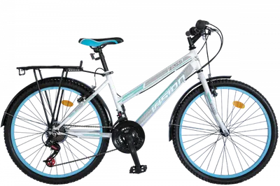 Bicicleta MTB Dame Vision Elegance Culoare Alb Albastru Roata 24 Otel