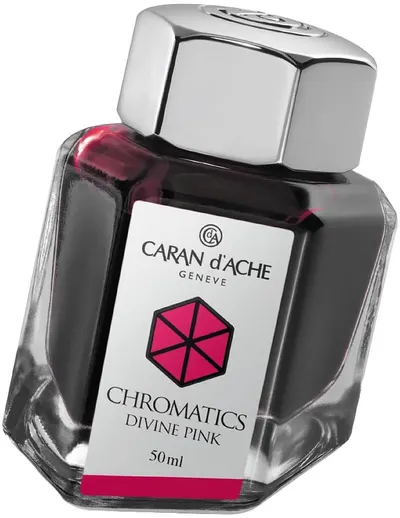 Cerneală de stilou Caran d'Ache Chromatics - Divine Pink, 50 ml