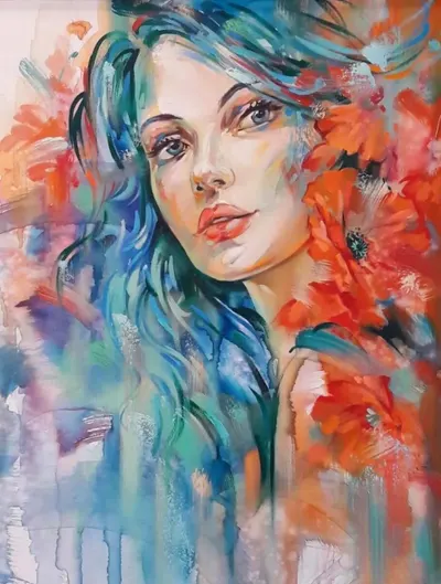 Pictură după numere MagicArt - Inimă de culori (după originalul Miglenei Kirilova)