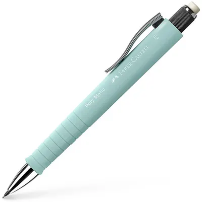 Creion automat Faber-Castell Poly Matic - 0.7 mm, Albastru caraibian