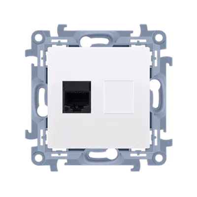 Priza telefon RJ12, alb