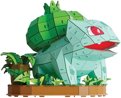 Figurină 3D de asamblat Spin Master 4D Build - Pokemon Bulbasaur, 195 de piese