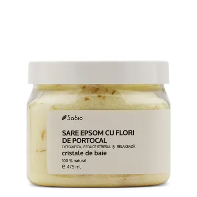 Sare Epsom cu flori de portocal, 475ml, Sabio