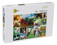 Puzzle Grafika din 1500 de piese - Animale agricole