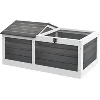 PawHut Casa Tarc pentru Animal Mic cu 2 Spații, 86 x 54 x 43 cm, Lemn de Brad | Aosom Romania