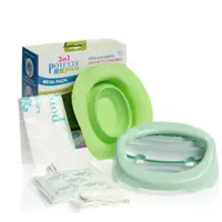Set Verde 3 in 1 Olita portabila + Liner + 10 saci biodegradabili, Potette Plus