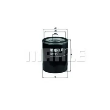 Filtru ulei MAHLE ORIGINAL OC 93