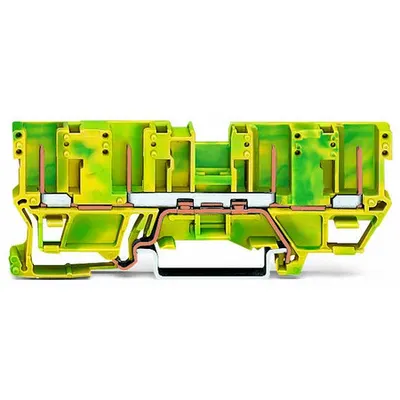 4-pin ground carrier terminal block; for DIN-rail 35 x 15 and 35 x 7.5; green-yellow