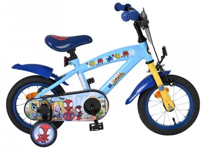 Bicicleta pentru copii EL Spidey si prietenii 12 inch, frana in butuc pentru roata spate, scaun si ghidon reglabil, spite metalice, roti gonflabile