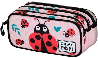 Penar școlar Karactermania OMP! - Ladybug, 3 fermoare
