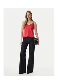 Top dama - portocaliu - material fluid - casual