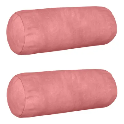vidaXL Husă pentru pernă 2 pcs HEERLEN Roz Ø 15 x 40 cm Catifea