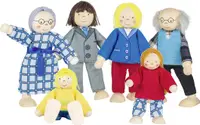 Papusi flexibile din lemn Goki - Familie de la oras